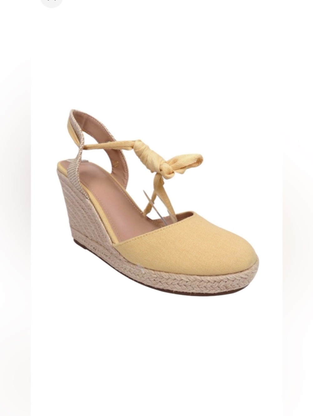 NEW ZBY Chic Mocha Mousse Yellow Espadrille Camel Wedge Sandals Size: 11